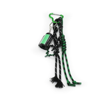 Green film toys black rope pearl iron chain strip string bag pendant charm silicone tag keychain